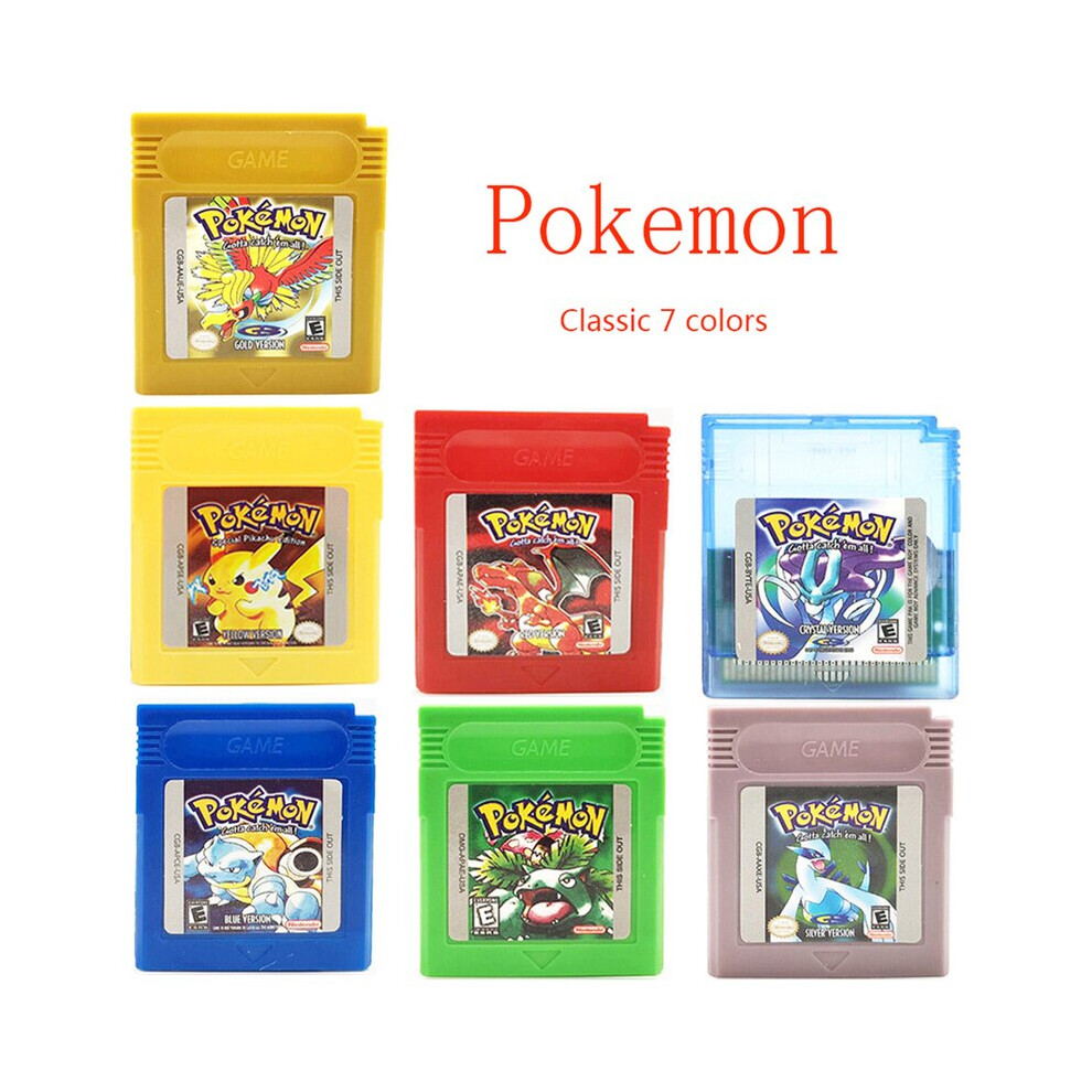 (Pokemon 7 PCS) Pokemon GBC Card 16 Bit Video Game Cartridge Console Card For Gameboy