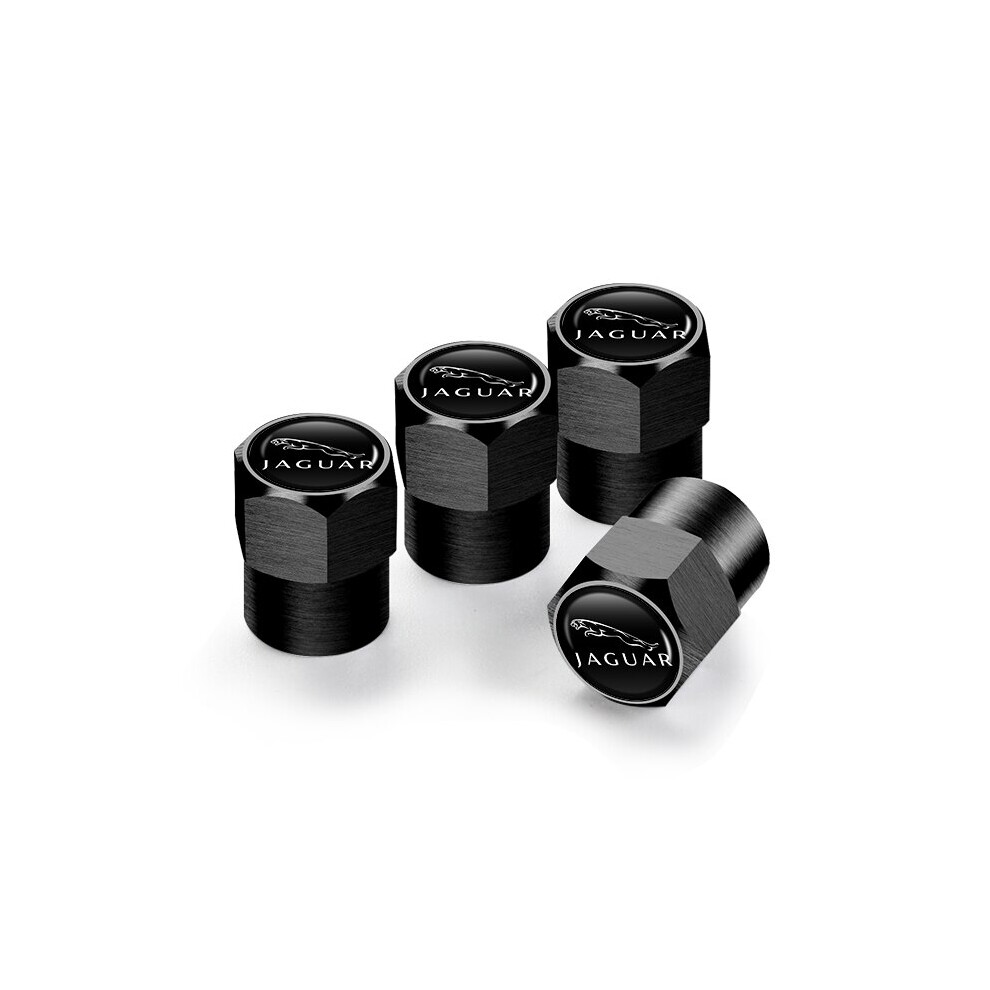 (Hexagon Hexagon ) 4Pcs Valve Car Wheel Tire Valve Caps For Jaguar Xf Xj Xfr Xkr S-Type F-Type Black 8210516684775