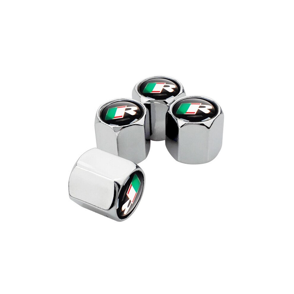 (B-, B-) Car Tyre Stem Airtight Dust Cover Wheel Tire Valve Caps For Jaguar F-Type Silver 8210516685185