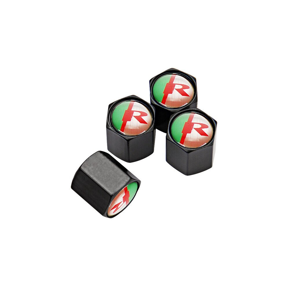 (A-, A-) Car Tyre Stem Airtight Dust Cover Wheel Tire Valve Caps For Jaguar F-Type Black 8210516685215