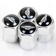 (silver, silver) 4pcs Colorful Car Wheel Tire Valve Caps Stem Case For Bentley Bentayga
