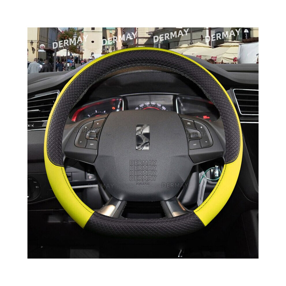 (D Shape ) For Citroen Ds4 Ds5 Ds5 Ds 5Ls Ds6 Ds7 Ds9 Car Steering Wheel Cover Pu Yellow 8210516686359
