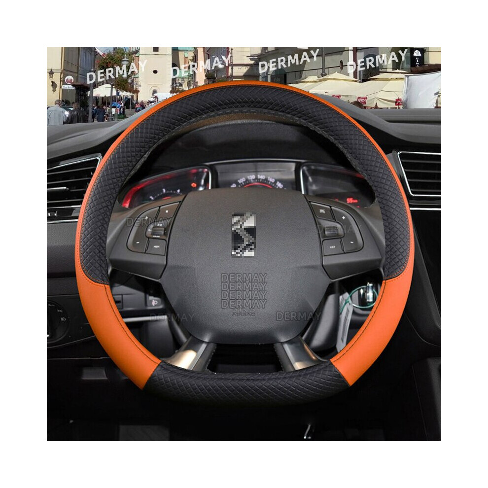 (D Shape ) For Citroen Ds4 Ds5 Ds5 Ds 5Ls Ds6 Ds7 Ds9 Car Steering Wheel Cover Pu Orange 8210516686410