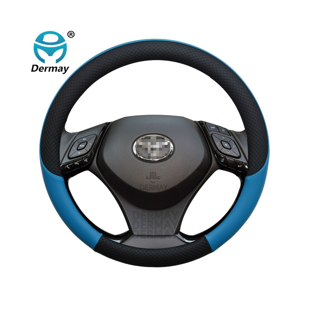 (Blue) Leather Sport Car Steering Wheel Cover For Toyota Chr C-Hr Auto Accessories Blue 8210516687035