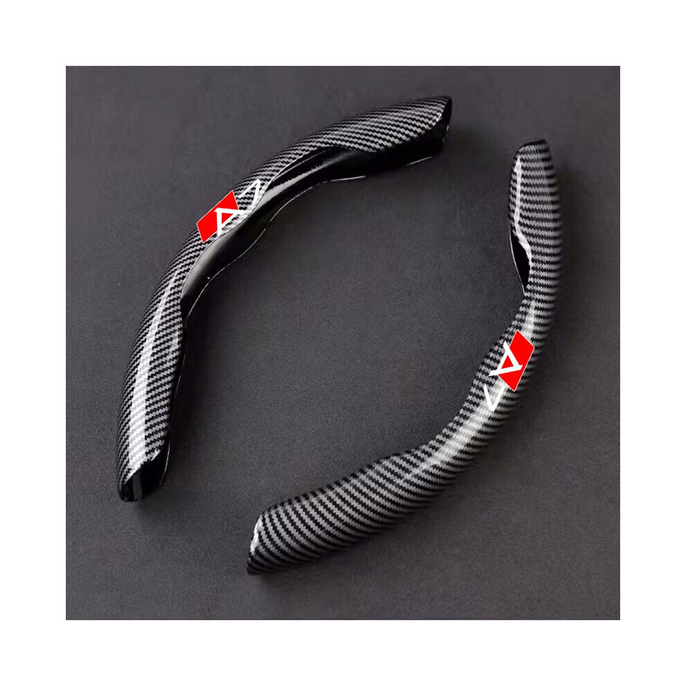 (A7) Audi Car Carbon Fiber Steering Wheel Cover Non-Slip For Audi A1 Black 8210516687585