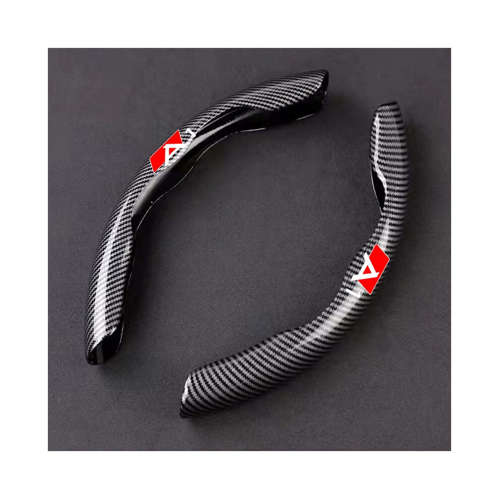 (A1) Audi Car Carbon Fiber Steering Wheel Cover Non-Slip For Audi A1 Black 8210516687592