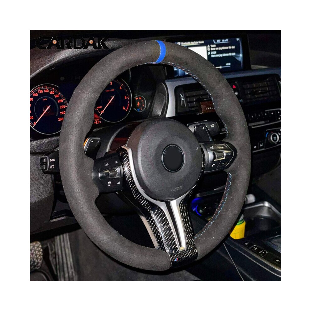 (Style A) Suede Leather Car Steering Wheel Cover For Bmw F87 M2 F80 M3 F82 Black 8210516688254