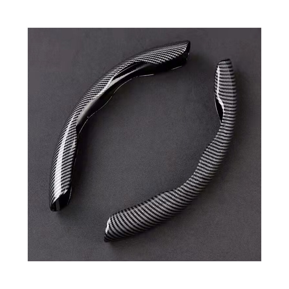 (For S5) Car Steering Wheel Cover Carbon Fiber For Audi A3 A4 A5 A6 A7 A8 Black 8210516687301