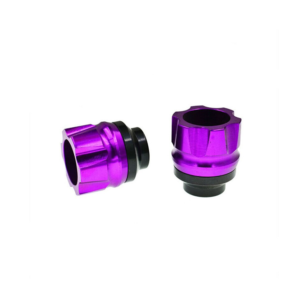 (Purple) Aluminum Alloy Buffer Anti Collision Cup Front Fork Cup 13Mm Wheel Protection Purple 8210516693869