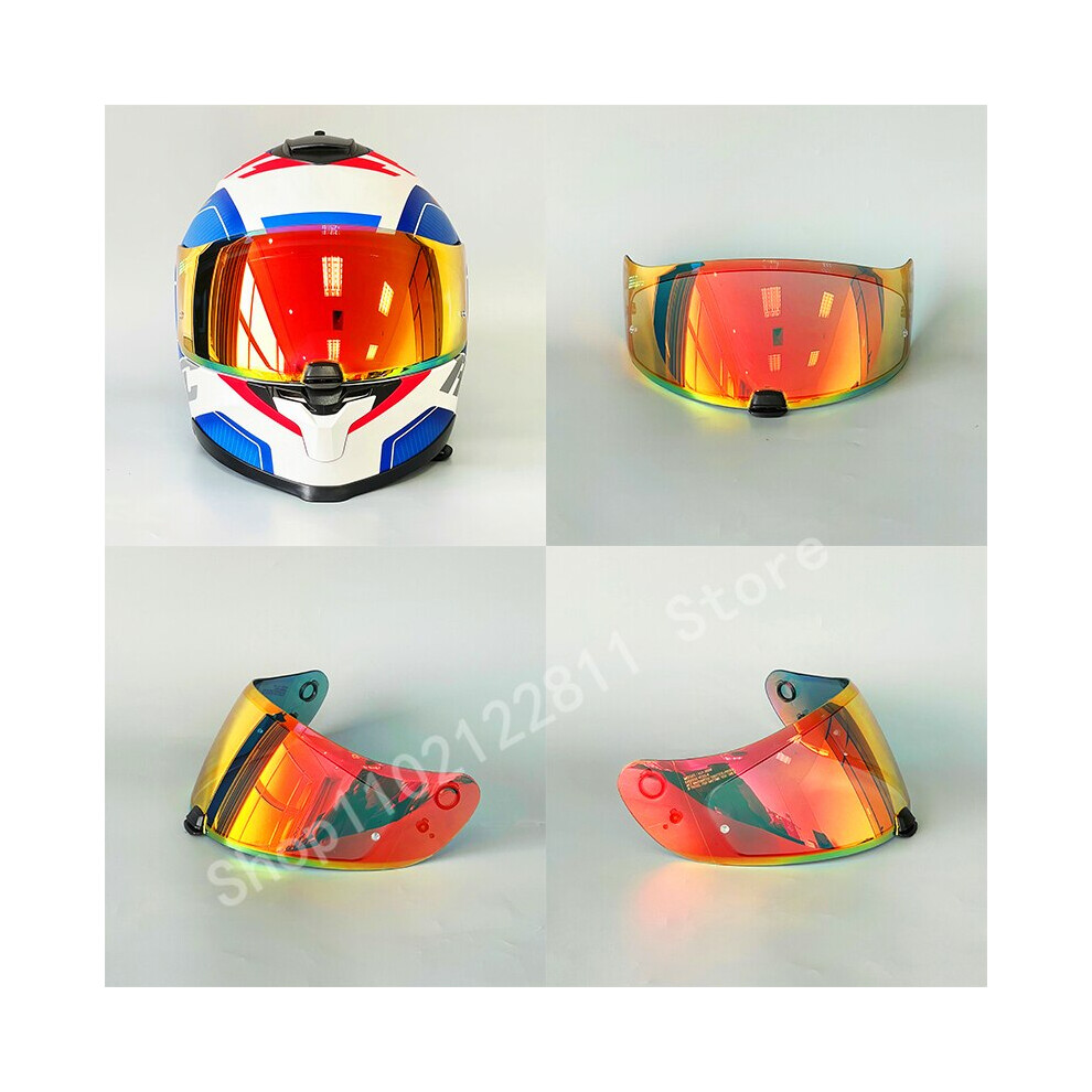(Red Gold) Hj-20M Helmet Visor Suitable For Hjc C70 Fg-17 Is-17 Fg-St Hj-20St Motorcycle Red,Gold 8210516709898