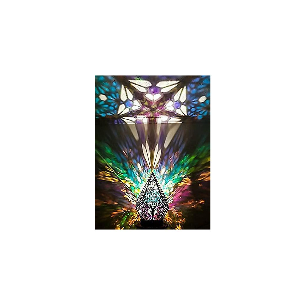Polar Star Large Floor Lamp, Upgrade Vanity Countertop 3d Prism Projection Night Light For Home Led Vintage Bohemian Colorful Light For Bedroom Living
