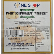 (Pack of 1) Jaggery (Kolhapur) (Slab) (With Bucket) (900Gram)