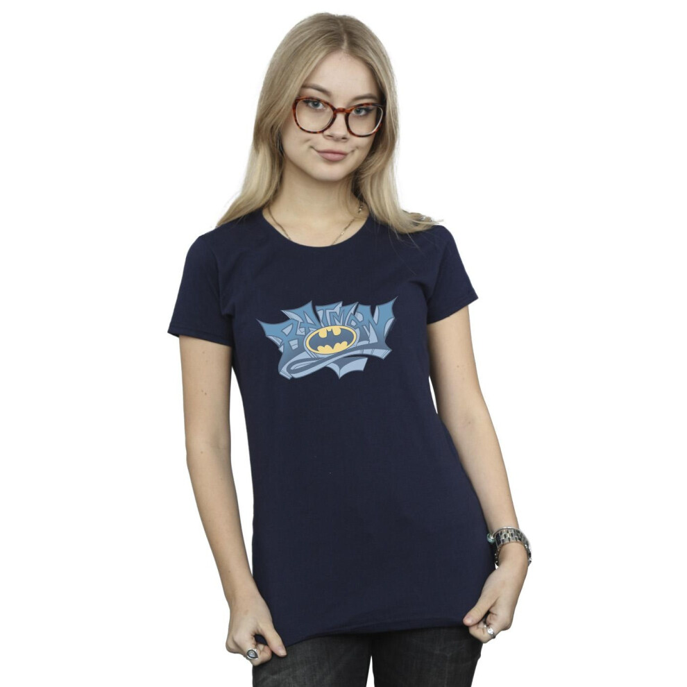 Batman Graffiti Logo Cotton T-Shirt