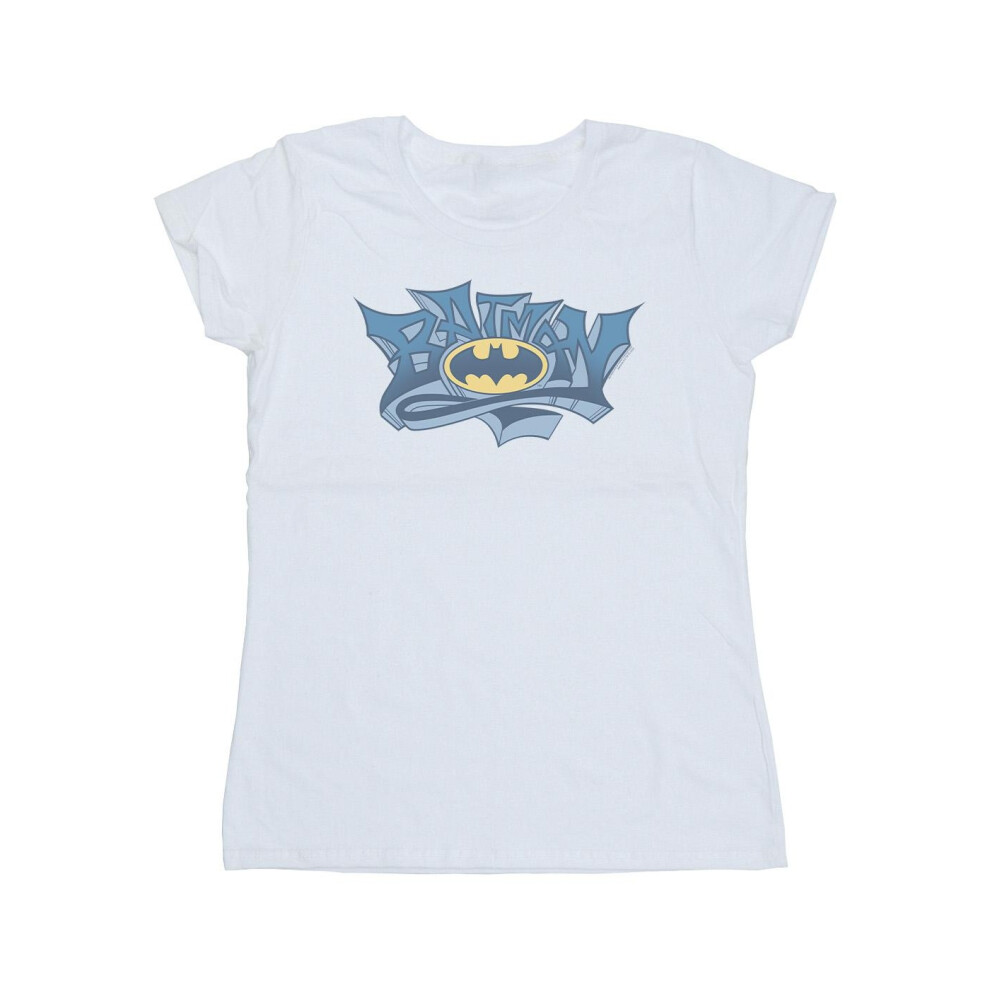 Batman Graffiti Logo Cotton T-Shirt