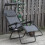 Outsunny Outsunny Zero Gravity Chair Adjustable Patio Lounge w/ Cup Holder Dark Grey 3