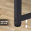 Homcom HOMCOM Computer Desk Dining Table Writing Table with Metal Frame, Black 2