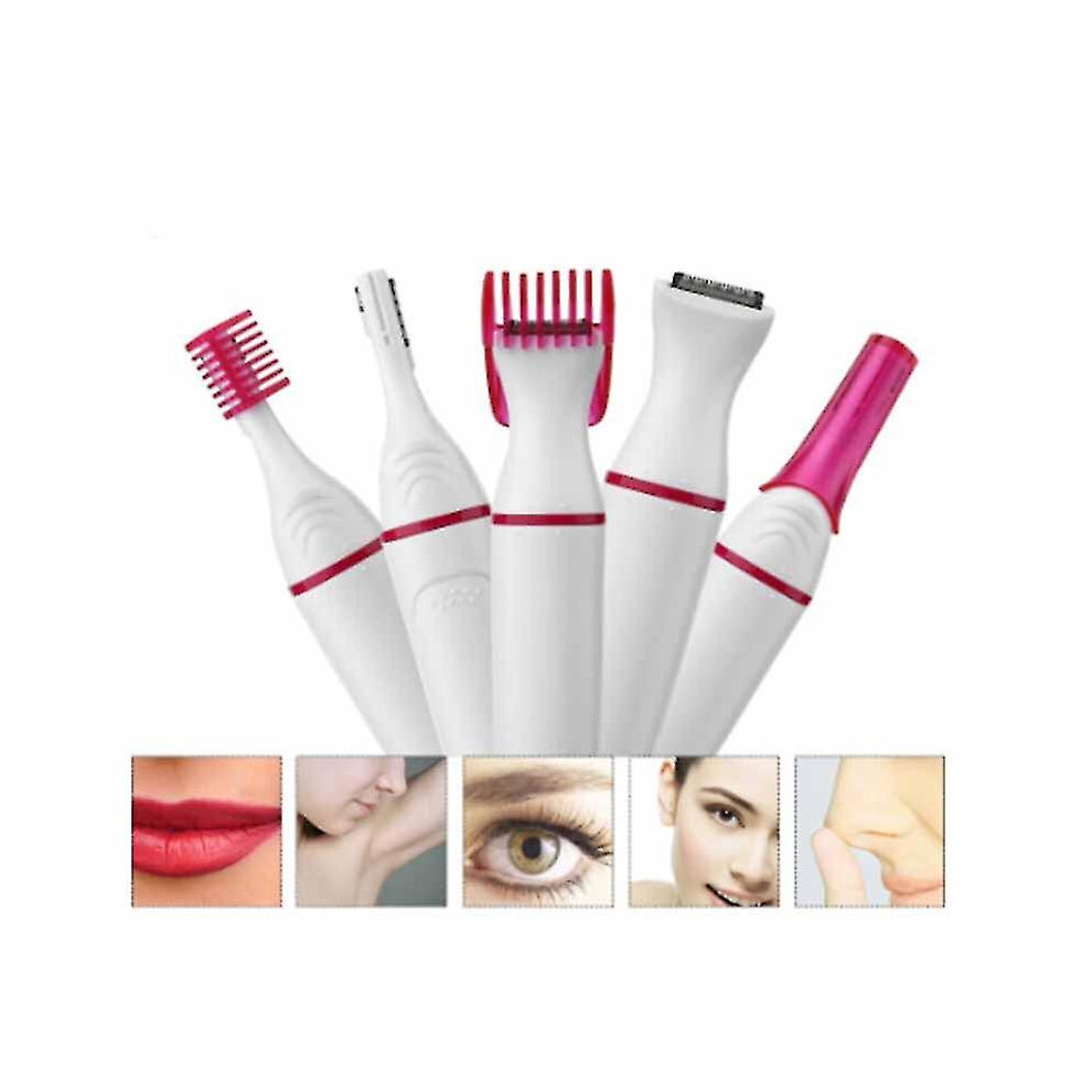 5 In 1 Electric Hair Shaver Trimmer For Eyebrow Facial Nose Bikini Area Clipper