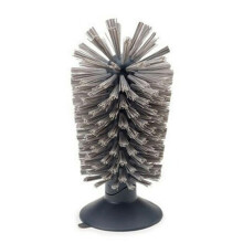 (Black) Kitchen Vertical Suction Cup Sink Cup Brush Glass Cleaning Brush Scrub Kitchen Bottle Cleaning Washing Brush-up