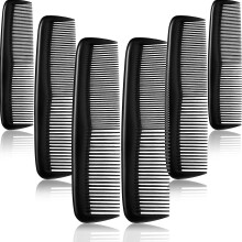 12 Pieces Hair Combs Set Pocket Fine Plastic Hair Combs For Women And Men, Fine Dressing Comb (black)