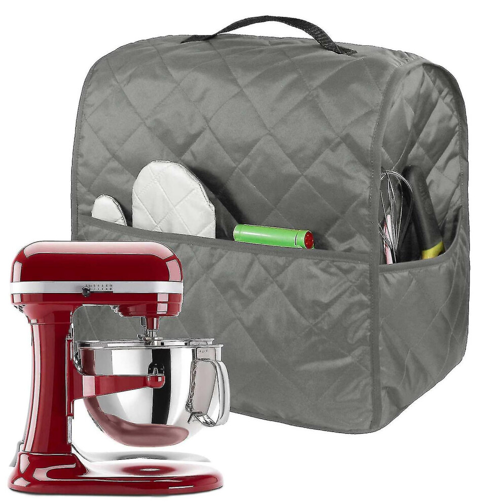 (grey) Top Sellers-discount 28% Stand Mixer Cover Dust-proof W/pockets Handle Protect For Kitchenaid Mixer-image-OPC-PDPZNKH-NEW