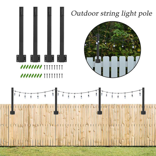 4 Pieces String Light Poles For Outdoor String Lights For Holiday Deck Lot 2