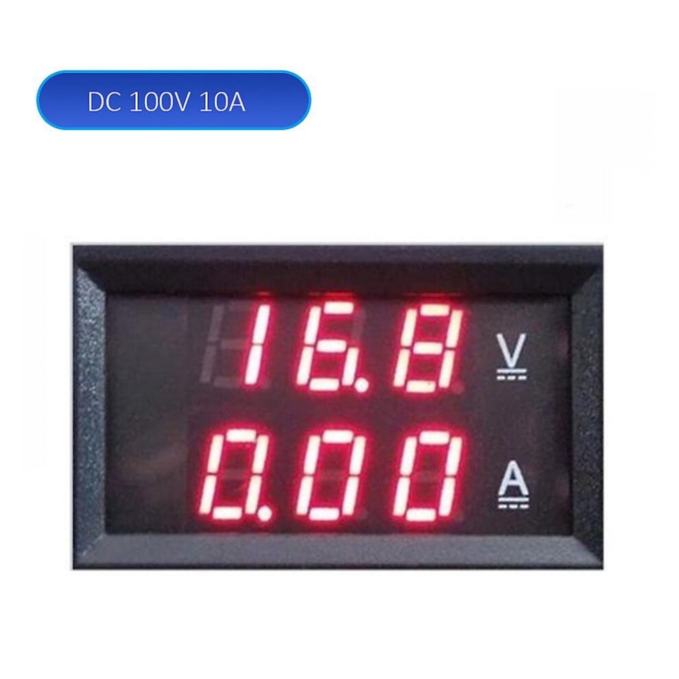 ( 10A) Dc 100V 1A 10A 50A 100A Voltmeter Ammeter Led Amp Dual Digital Volt Meter Gauge Car Motocycle Voltage Current Meter Red/Blue 9152243409001