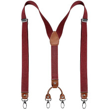 (A12) Mens Braces For Men 4 Clips Y-back 2.5cm Wide Heavy Duty Adjustable Elastic Mens Suspenders Durable Suspenders Strong Metal Clips