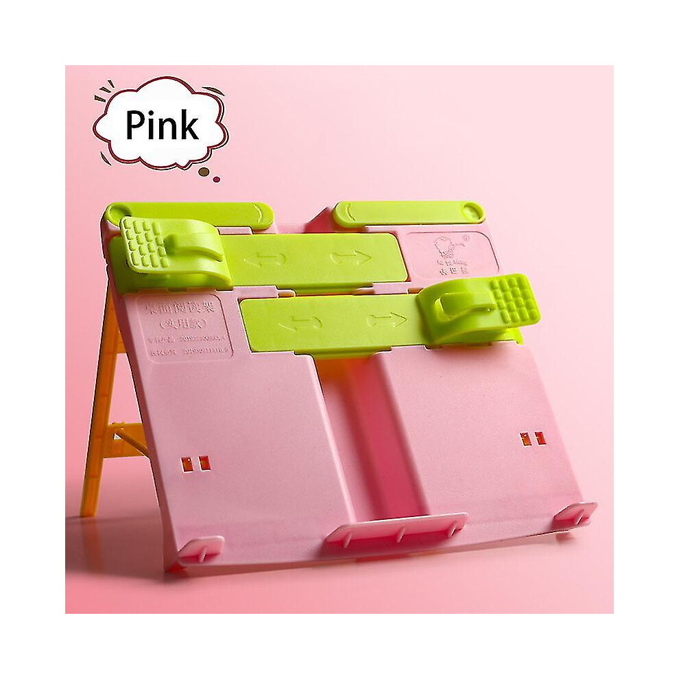 (B) Adjustable Reading Book Stand Portable Non-Slip Metal Folding Textbooks Tablet 4522139261764