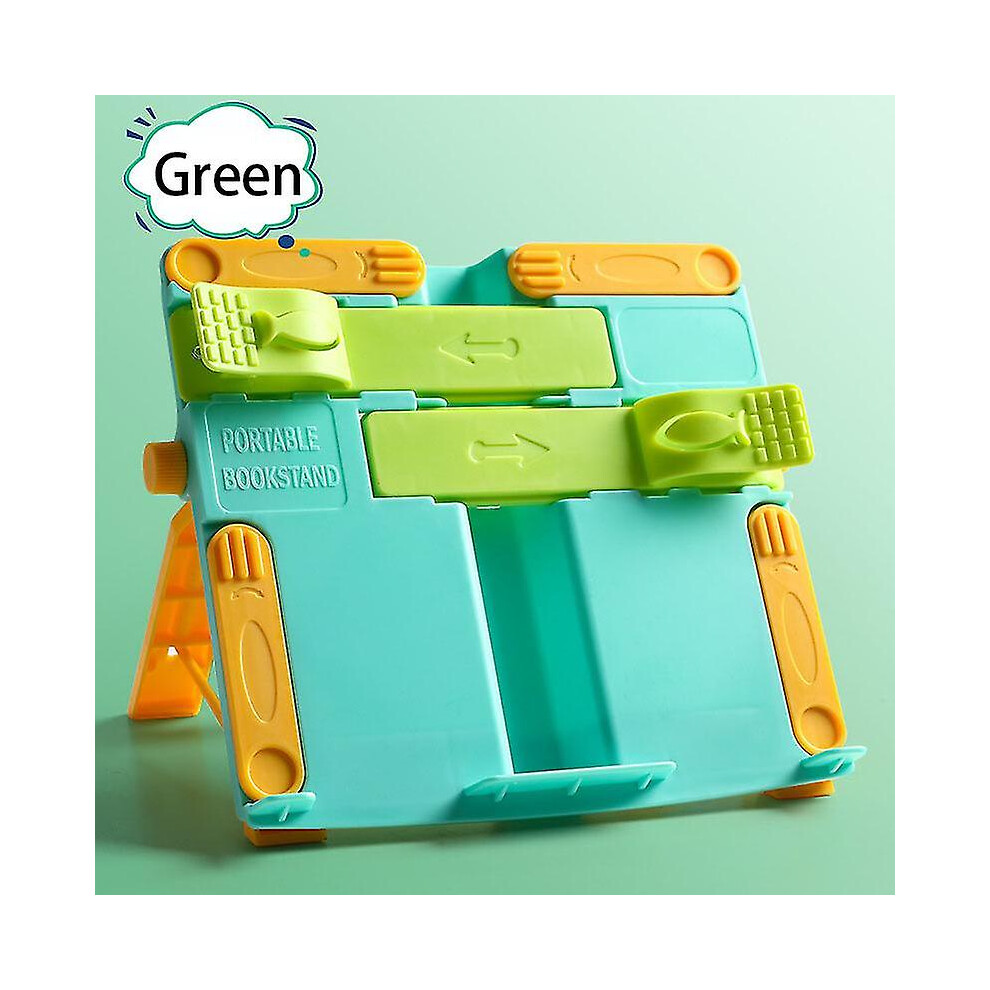(F) Adjustable Reading Book Stand Portable Non-Slip Metal Folding Textbooks Tablet 4522139261771