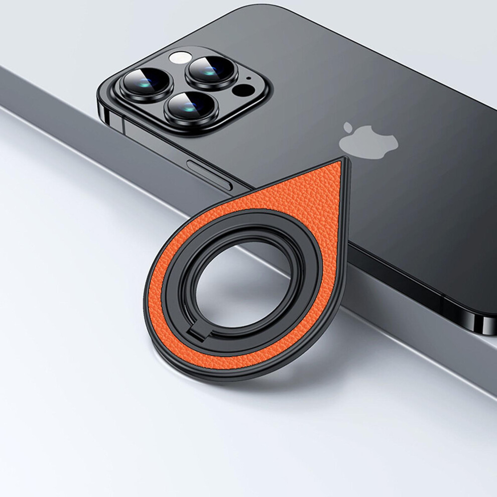 (, A) Magnetic Phone Ring Holder For Magsafe, Magnet Finger Ring Grip Stand Holder Removable Finger Loop Kickstand For Iphone 15/14/13/12 Series Orange 9152243414128