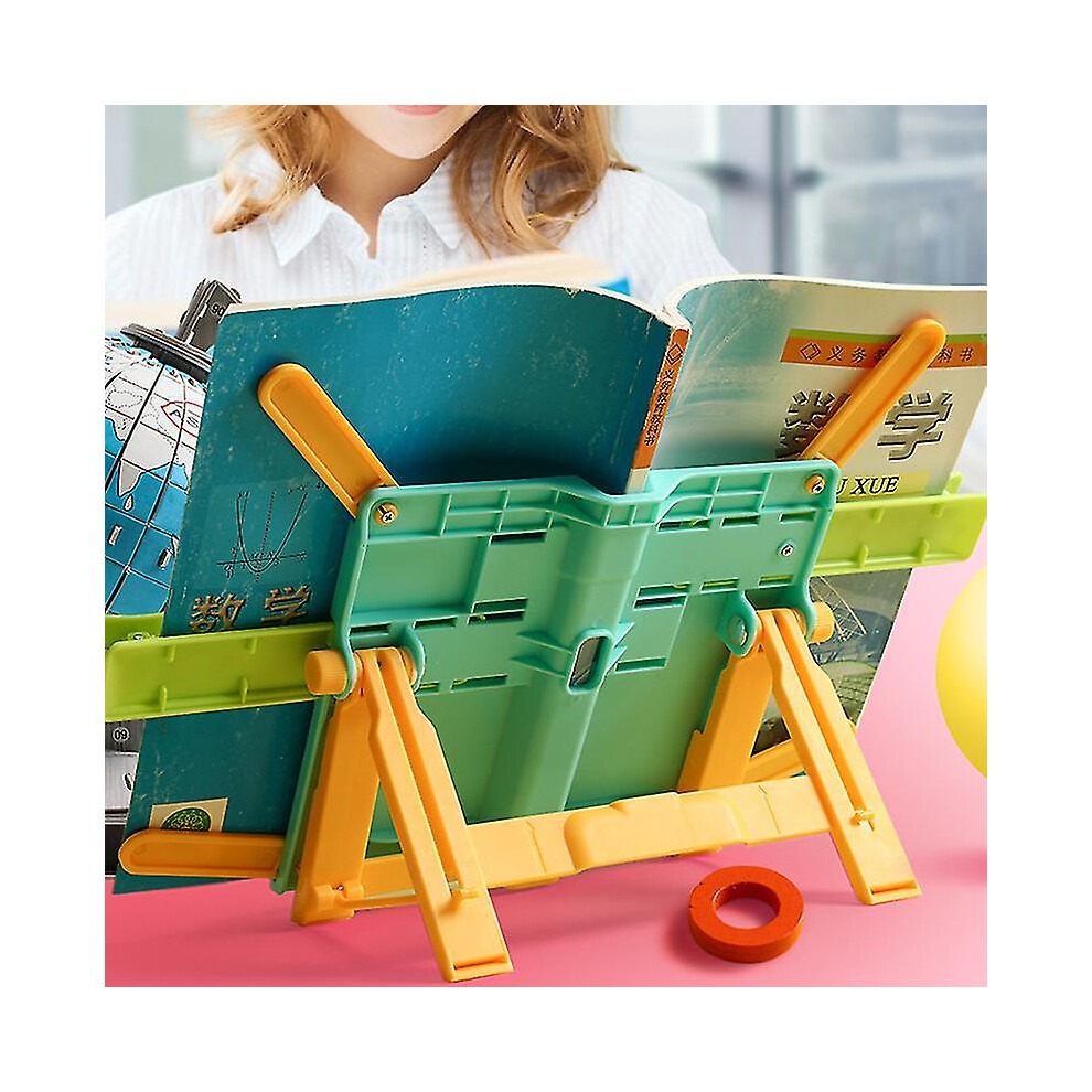 (D) Adjustable Reading Book Stand Portable Non-Slip Metal Folding Textbooks Tablet 4522139261801