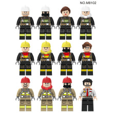 12pcs/set Firemen Mini Figures Building Block Toys Gifts