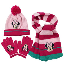 (3pcs Kids Boys Girls Beanie Hat Scarf Gloves Princess Elsa Sofia Minnie Winter Set Suitable For 3-8 Years) 3pcs Kids Boys Girls Beanie Hat Scarf Gloves Princess Elsa Sofia Minnie Winter Set Suitable For 3-8 Years