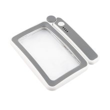 moresk-Magnifying Glass with Light Reading Gifts - Rechargeable LED Page Magnifier 4X for Book Lovers Handheld Vision Aids