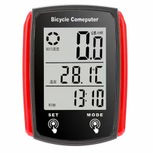 moresk-Bicycle Computer Bike Computer Waterproof Speedometer Odometer Cycling Stopwatch Bicycle Accessories Black+Red
