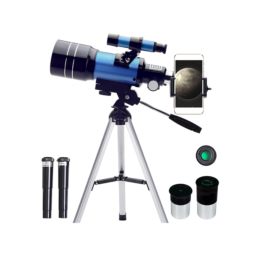 moresk-Top Telescope for Adult Kids,70mm Aperture (15X-150X) Portable Refractor Telescopes for Beginners,300mm Travel Telescope