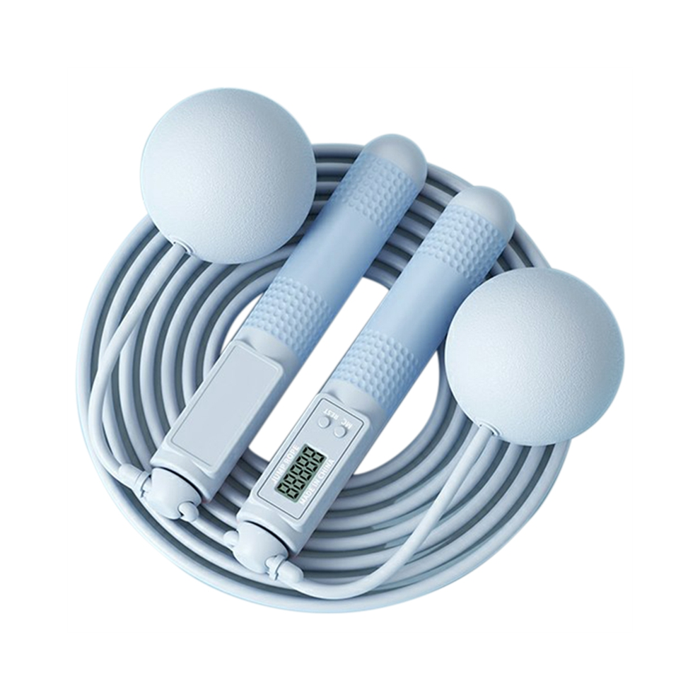 Tauoh Moresk-Adult Dual-Use Rope Skipping Intelligent Counting Wire Rope Household Cordless Weight Skipping Weighted Jump Rope Blue
