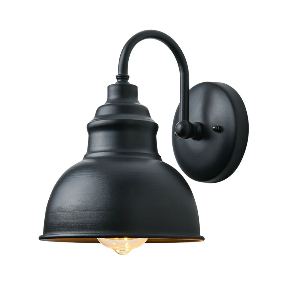 Tauoh Moresk-Vintage Wall Sconce Gooseneck Barn Flat Industrial Vintage Farmhouse Wall Sconce Outdoor Waterproof (Black) Light/Black