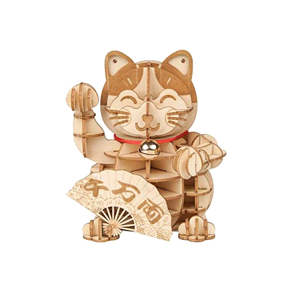 moresk-3D Wooden Puzzle Lucky Cats -72Pcs Japanese Cats Welcome Display Greeting for Blessing Fortune Building Toys Gift-image-OPC-PDPZYVS-NEW