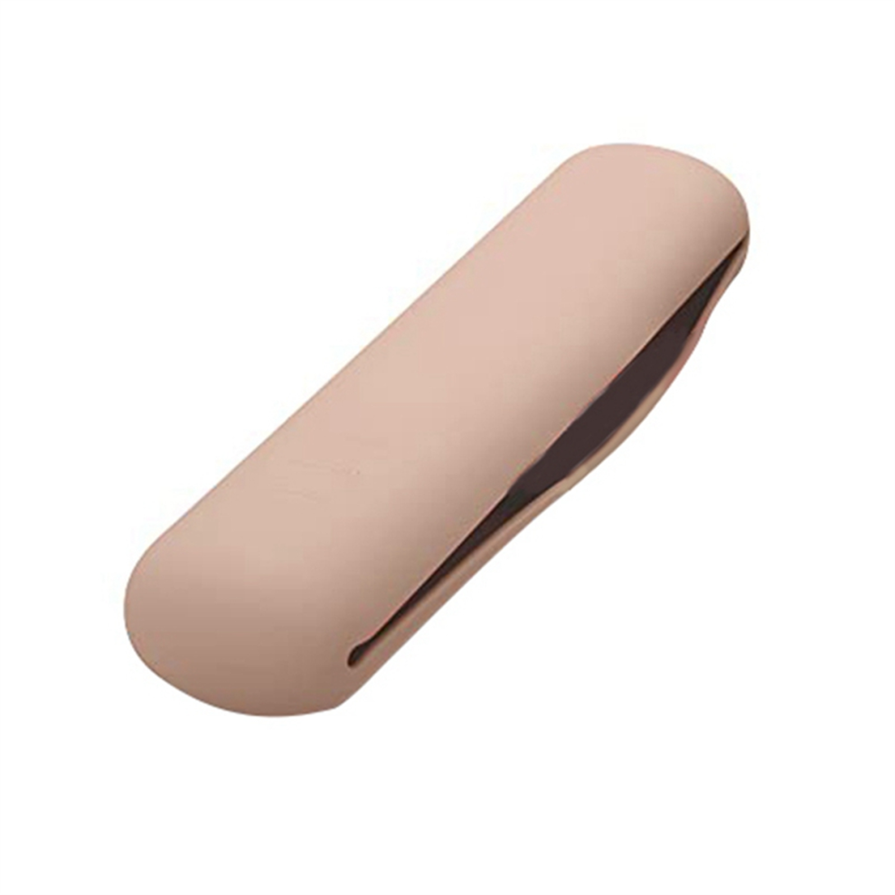 Tauoh Moresk-Travel Makeup Brush Holder, Magnetic Anti-Fall Out Silicon Portable Cosmetic Face Brushes Holder Khaki