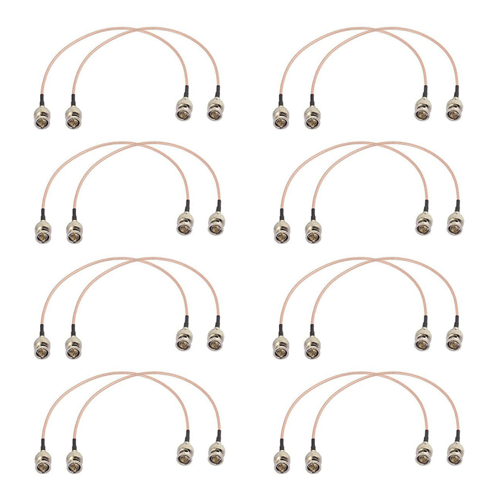 Moresk-16Pcs 3G Hd Sdi Cable Bnc Cable 30Cm 75 Ohm For Cameras Video Equipment Supports Hd-Sdi 3G-Sdi 4K 8K Video Cable 4853736337287