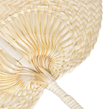 moresk-12X Natural Handmade Straw Fan Hand-Woven Palm Leaf Hand Woven Summer Cooling Mosquito Repellent Hand Fans