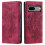 (Red) Case For Google Pixel 8A PU Leather Full Protection Side Buckle Shockproof Flip Cover Card Insertion 5