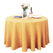 (Golden Blonde) Tablecloth Tear Resistant No Fading Polyester Washable Round Tablecloth For Kitchen