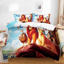 (Style 02, King(220X240CM/3PCS)) The Lion King Bedding Single Double Duvet Cover UK