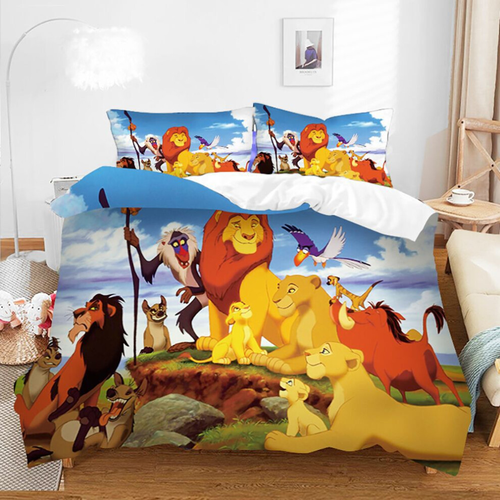 Xcsgsra (Style 03, Double(200X200cm/3Pcs)) The Lion King Bedding Single Double Duvet Cover Uk Not,Specified