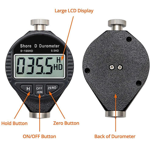 0-100hd Shore D Hardness Durometer Digital Durometer Scale With Large Lcd Display For Rubber, Plast 2