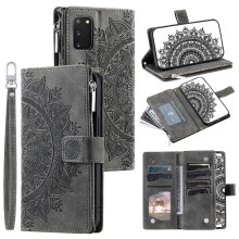 (Gray ) Case For Samsung Galaxy S20 Plus Carbon Fibre PU Spliced With Fine Grain PU Aluminium Metal Logo High Quality Clipless 2-in-1 Bottom Shell Microfibre