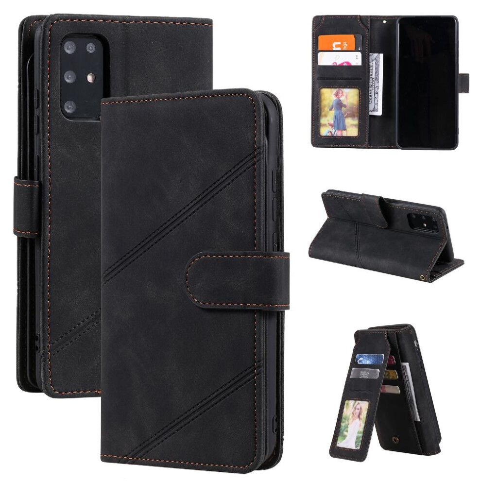 (Black) Case For Samsung Galaxy S20 Plus Magnetic Wristband Pu Leather Wallet Flip Folio Card Holder Kickstand Black 764762611002