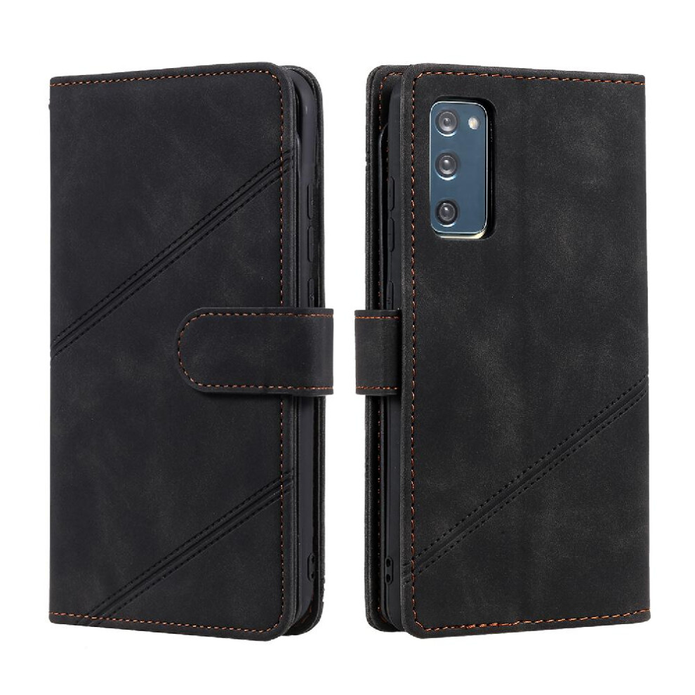 (Black) Case For Samsung Galaxy S20 Fe Wallet Flip Folio Card Holder Kickstand Wristband Pu Leather Magnetic Black 764762611057